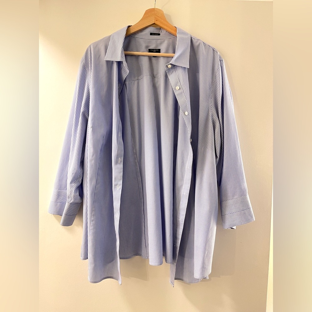 Talbots Cotton Striped Button Down Wrinkle Resist… - image 2